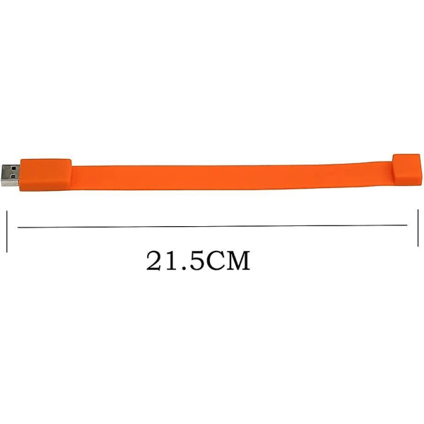 Bærbar vandtæt armbåndsdesign USB Flash Pen Drive Memory Stick Disk, orange 128gb