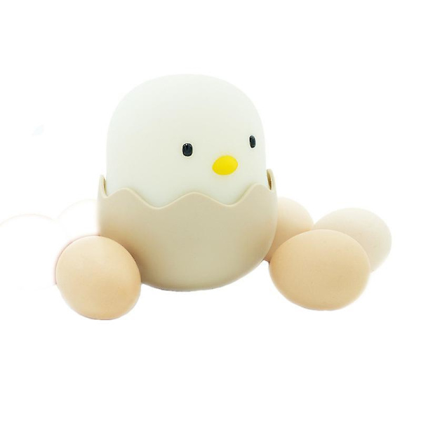 Eggshell Silicone Night Light Led Charging Intelligent Induction Children's Bedside Lamp Bright White