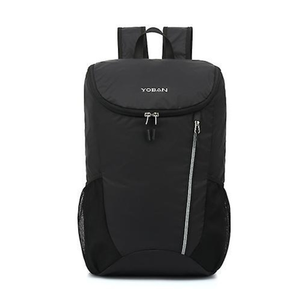 Yoban Y-1434l Ulkoilu Pyöräily Urheilu Vedenpitävä Kevyt Kokoontaitettava Reppu Black
