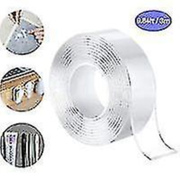 2 Pack Double Sided   Tape Adhesive Tape Transparent Without Trace Extra Strong Carpet Tape