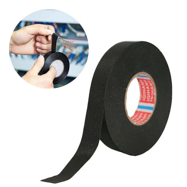 9~19mm Car Wiring Loom Tape Adhesive Fabric Harness Insulation Electrical Tapes 15mm x 15M