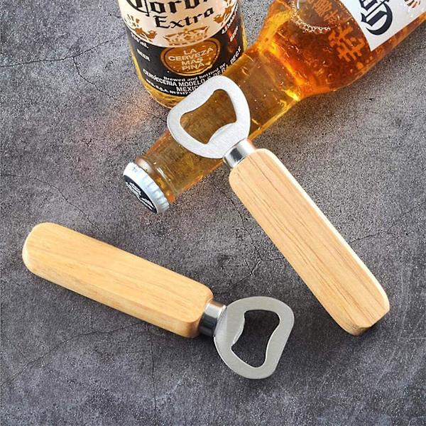 8 Pieces Wooden Handle Beer Bottle Opener, Bottle Opener With Wooden Handle, Beer Bottle Opener With