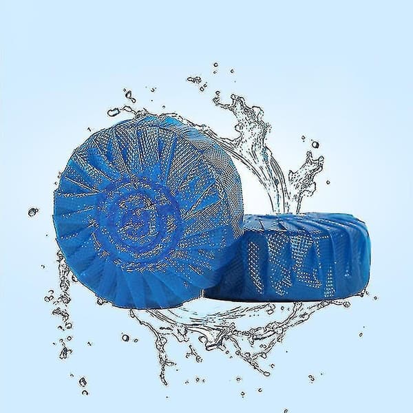 10pcs Toilet Bowl Cleaner Tablets Antibacterial Cleaning Tab Blue Bubble For Bathroom