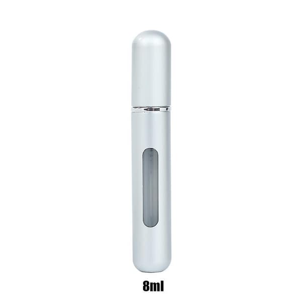 8ml Bærbar Mini Gjenfyllbar Parfymeflaske Med Spray 8ml matte silver
