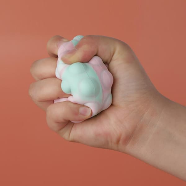 Fidget Stressbold Popper Legetøj Festpose Fyld Push Pop It Autisme Angst Værktøj Pink