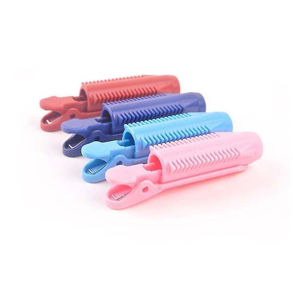 Naturlig Fluffy Hårklemme For Kvinner Hårrøtter Krøller Rull C Red-orange 8 PCS