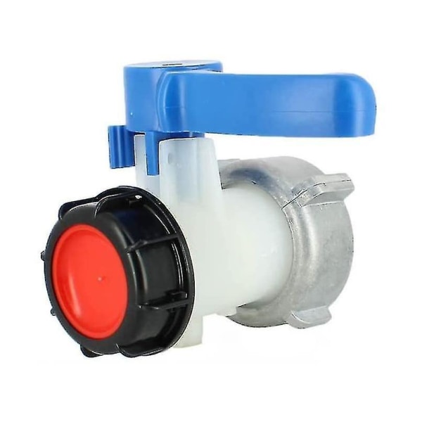 Butterfly Valve With Aluminum Floating Nut For 1000 Liter Ibc Tank, S75x6 Nut And S60x6 Outlet