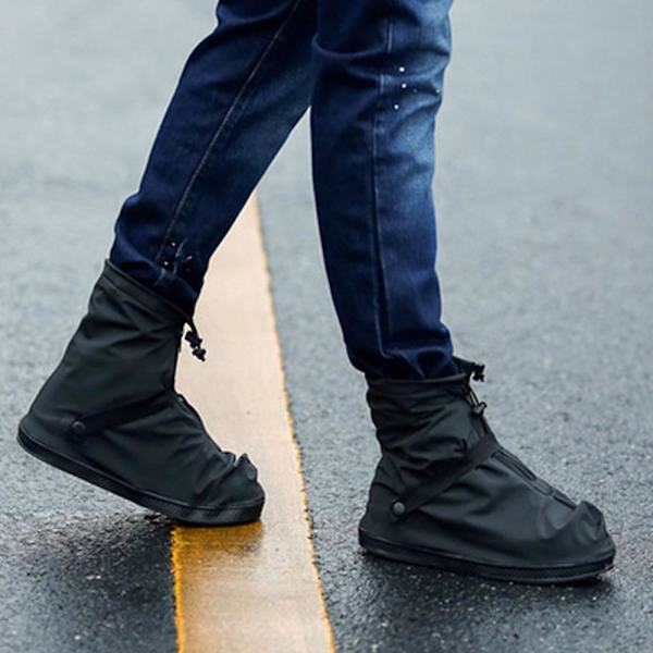 Waterproof Shoe Cover Rain Boot Galoshes With Zipper And Reflector XL