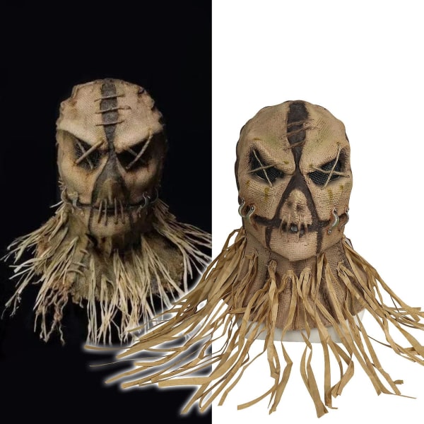 Scarecrow Mask Halloween Vivid Mask Headgear Funny Props Horror Masquerade Scarecrow Mask Cosplay Party Props Stitch Mask D