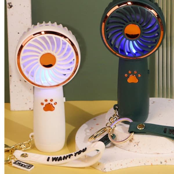 Mini Hand Held 3 Speeds Rechargeable Desk Cooling Portable Summer Fan Black