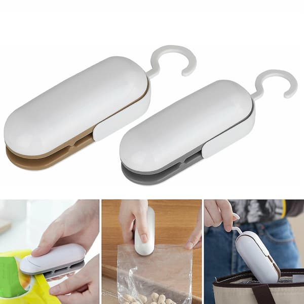 Bærbar Mini Varmeforseglingsmaskin Husholdnings Plastpose ABS Forsegler/kutter