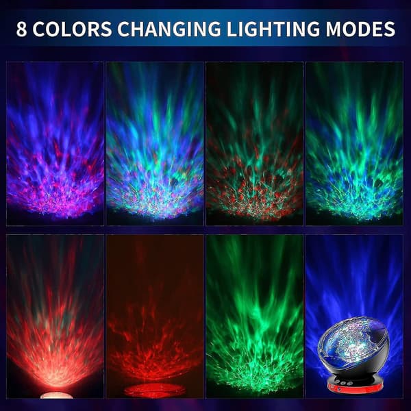 Led Projector Lamp, Kids Ocean Waves Projector Night Light With Remote Control - Ssxjv