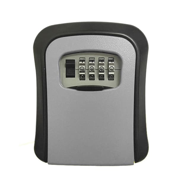 Key Storage Lock Box Safe Security Storage Combination Wall Mount Lock Box For Outside Garage Gray