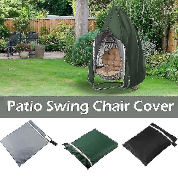 Patio Hanging Chair Cover Outdoor Pod Swing Seat Cover Dust Waterproof Cover Chair Protector Grey 231x200CM