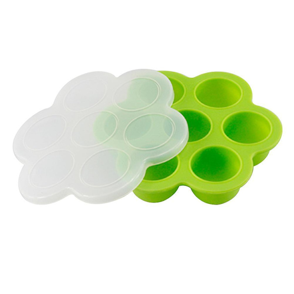 Silikone Madopbevaring til Baby - Silikone Frysebakke - BPA Fri Green