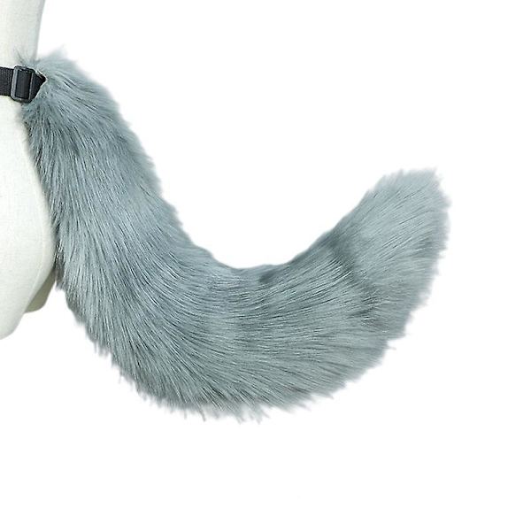 Fleksibel Falsk Pels Kattekostume Hale Cosplay Halloween Julefest Kostumer Gray