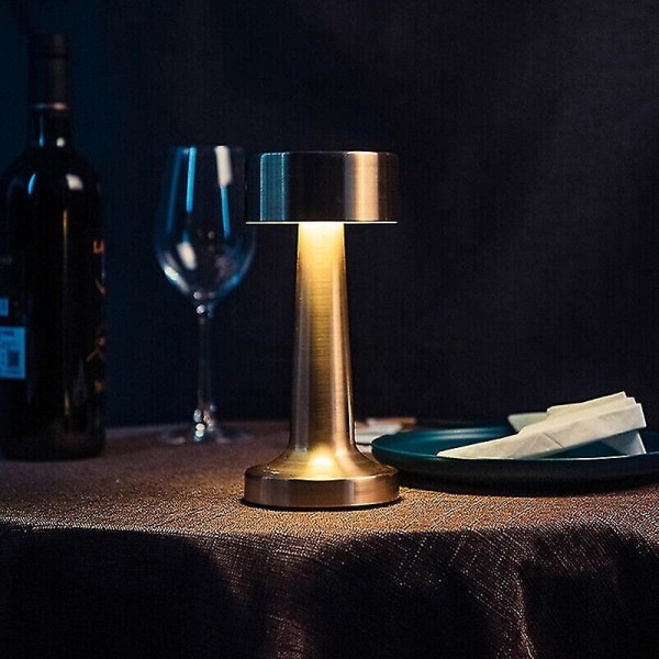 Oppladbar LED Bordlampe Berøringssensor Skrivebordslampe Soverom Restaurant Bar Dekor