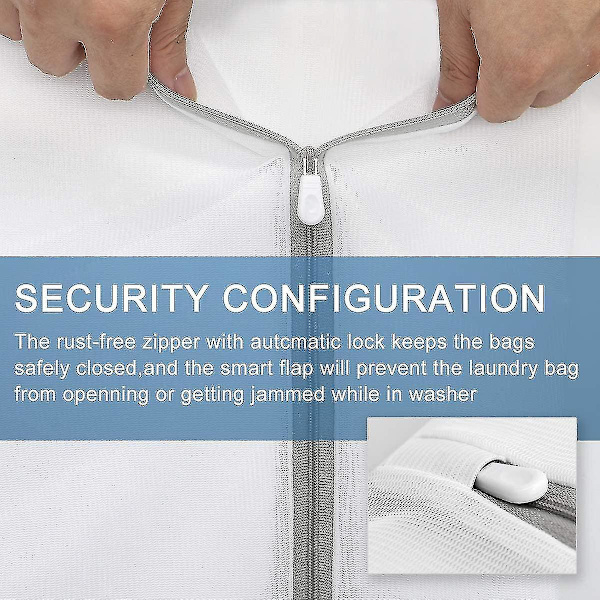 3pcs Durable Fine Mesh Laundry Bags For Delicates (1 Large 16 X 20 Inches, 1 Medium 12 X 16 Inches, 1 Small 9 X 12 Inches)