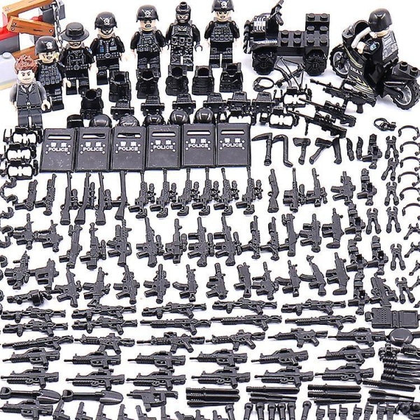 Panther Commando med våben, samleklodser 8 stk.