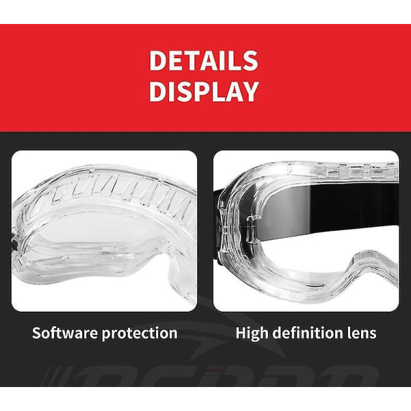 Medical Goggles, Safety Goggles, Fit Over Glasses, Anti-fog, Anti-splash (1 Pack) C1
