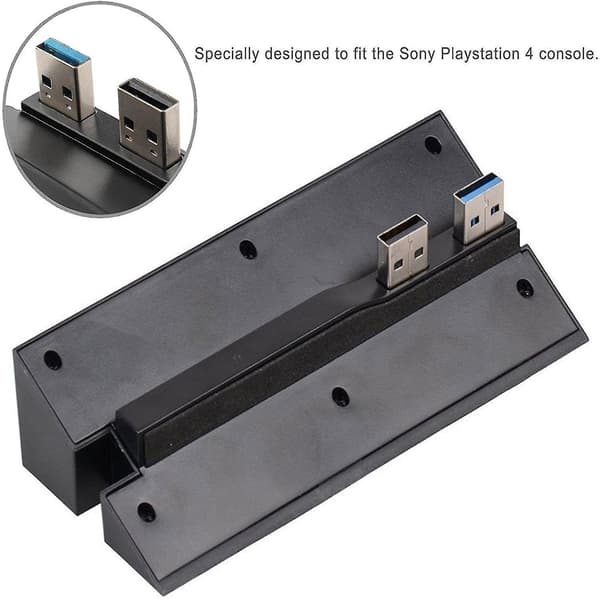 5-port USB-hub for PS4 høyhastighetslader kontroller splitter ekspansjonsadapter