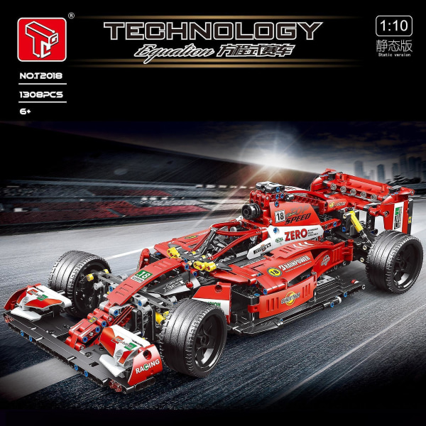 2022new T2018 55001 Ferraring F1 Racing Formula Car Vehicles Collectible Model Car Toys Block Bricks Moc  Toy Gift Kid Birthdayt2018no Original Box