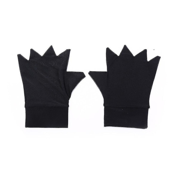 1 Par Sorte Magnetiske Terapi Fingerløse Handsker Artritis Smerter