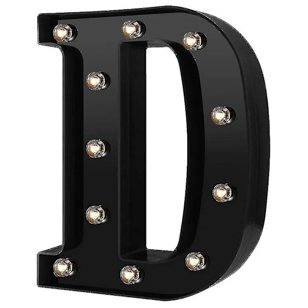 Newly Design Led Letters Lights 26 Alphabet Black Decorative Marquee Lamps For Wedding Party D