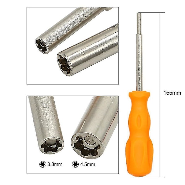 1 Set 3.8 4.5 2mm Screwdriver Bit Screw Driver Gamebit With Handle Set B