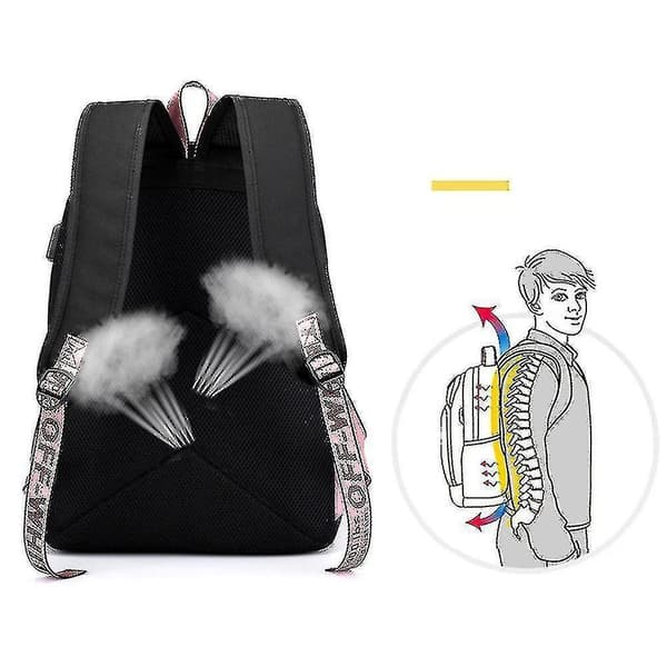 Backpacks Bts Backpack Cute Usb Charging School Bag Color-1 No13910