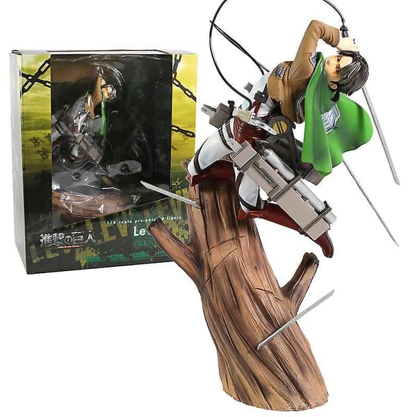Attack On Titan Mikasa Levi Ackerman Renewal Package Ver. Samlefigur Figur Modell Statue 25cm box