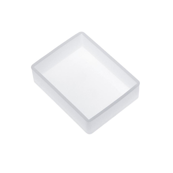 Silikoneform DIY Firkant Rektangel Epoxy Resin Spejl Håndværk Smykker Dekoration C