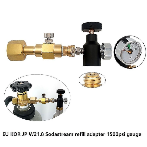 Cga320/w21.8 Soodakoneen Co2 Hiilihapotussylinterisäiliön Täyttöadapterin Täyttöpakkaus without Gauge CGA320