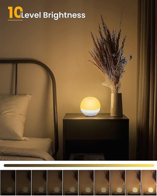 Led Bedside Lamp Night Light Children, Touch Dimmable Atmosphere Table Lamp