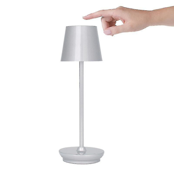 Retro-tunnelmallinen LED-lamppu kosketusanturilla, ladattavat pöytävalaisimet, USB-ladattavat yövalot