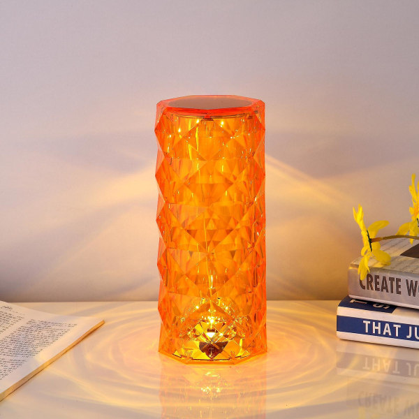 Acrylic  Table Lamp Led Atmosphere Lamp Amber Three-Color Touch