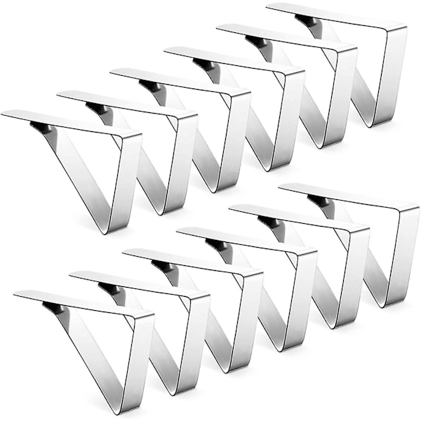 Dug Clips 12 Pak Rustfrit Stål Picnic Duge Klemmer