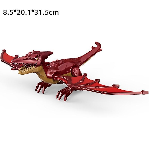Jurassic Dinosaur World Series Building Blocks Triceratops  Big Figures|blocks Pterosaurs flame