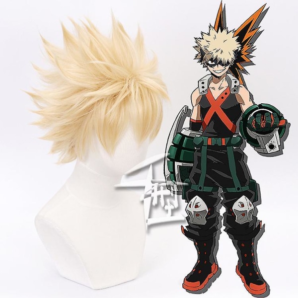 Parykker My Hero Academia Bakugo Katsuki Xiaosheng Bakugo Cosplay Paryk