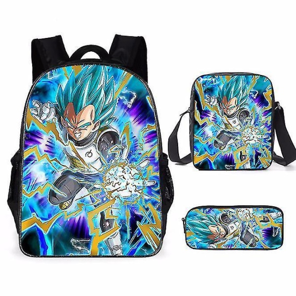 Dragon Ball Elementary School Theme Skolesekk 3-delt Sett Dataveske Messenger Bag Penal