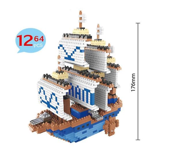 Mini One Pieces Thousand Sunny Piratskip Leker Gaver til Barn