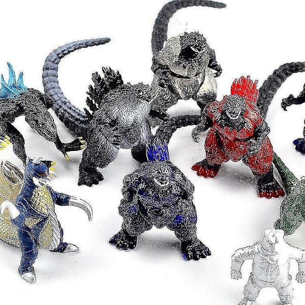 Godzilla 2 King Of The Monster Shin Kaiju Gigan Ghidorah 10pc Toy Figures Sets A