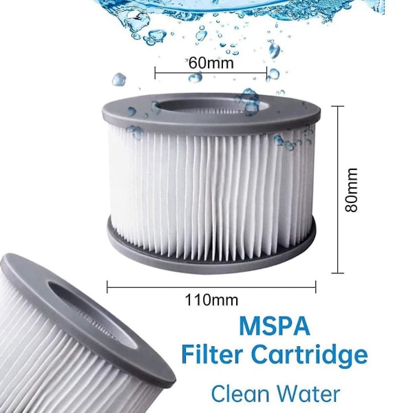 Whirlpool Erstatningsfilter til Mspa Filterpatron Vandfilter