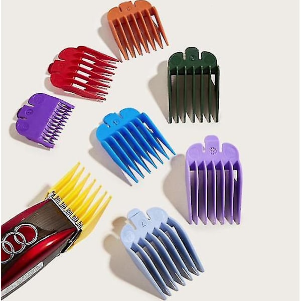 8 Color Professional Hair Trimmer/clipper Guard Combs Guide Combs Coded /combs -great For Hair Clippers/trimmers