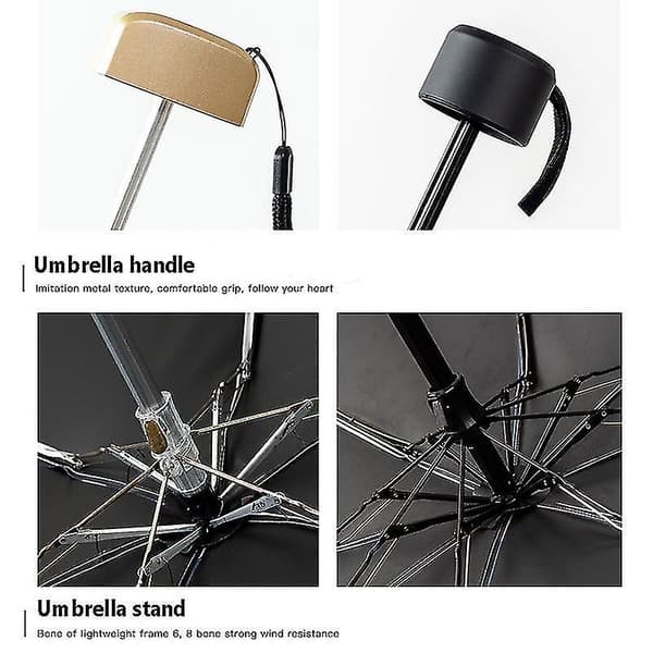 Mini Lomme 5 Folding Solskjerm Solrik Paraply Regn Kvinner Solbeskyttelse Semporna 6k