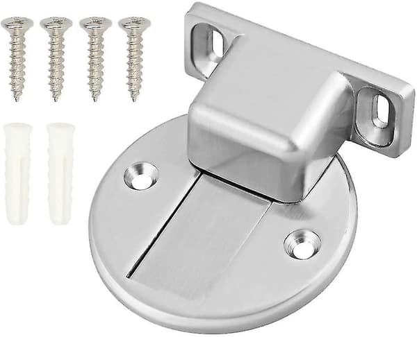Solid Brushed Stainless Steel Doorstop Magnetic Floor Mounted Door Stops
