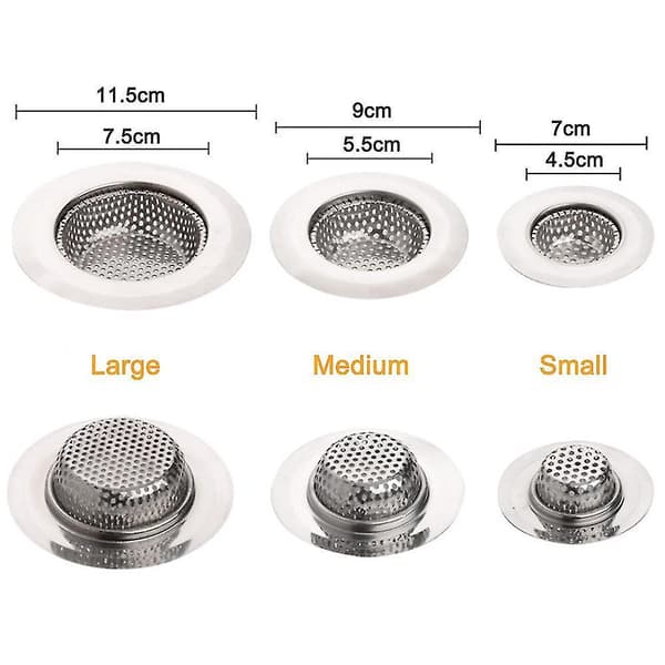 2 Pcs Kitchen Sink Strainer Basket Stainless Steel Sink