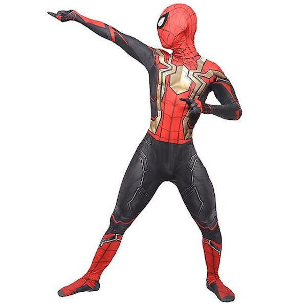 3D Spiderman Jumpsuit Cosplay Kostume Børn & Voksen Bodysuit Til Halloween 160cm