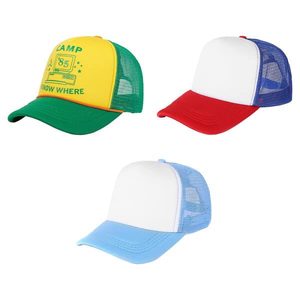 Stranger Things Dustin Hat New Retro Mesh Trucker Cosplay Cap Adjustable Blue