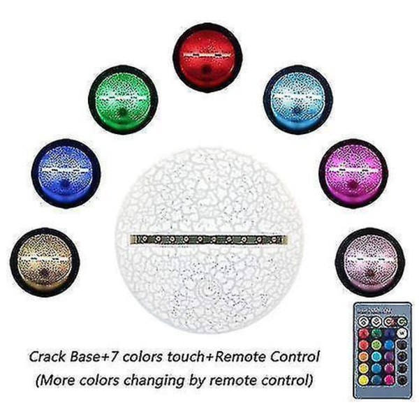 3D Illusion Lamp 7 Colors Optical Change Touch Light USB and Remote Control Art Deco Make A Romantic
